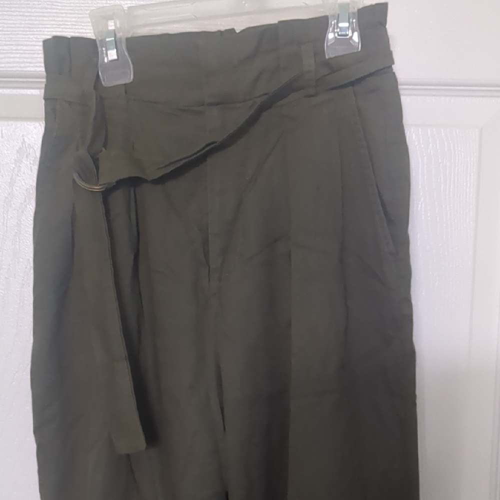 Forever 21 Khaki High-Rise Trousers